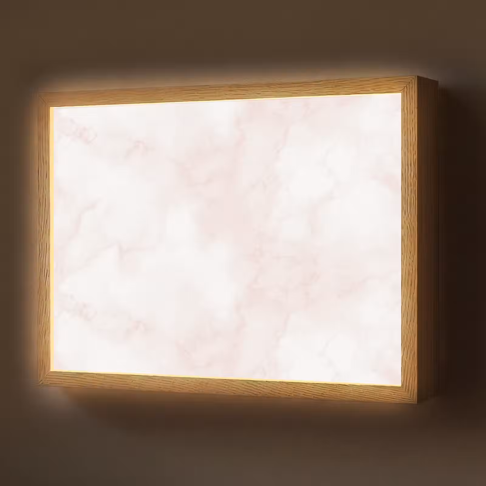 Lightbox - Wandlamp - Wolkenstructuur - Roze - Marmer — 1