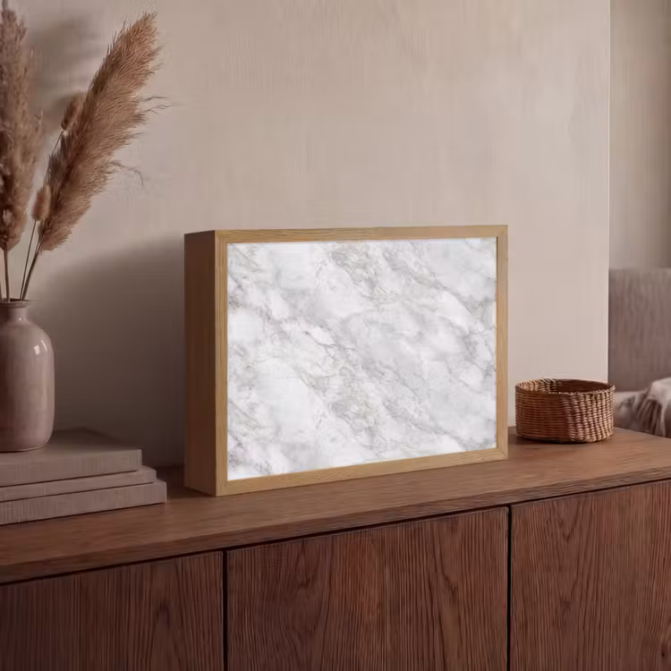 Lightbox - Wandlamp - Grijs - Wit - Marmer — 4