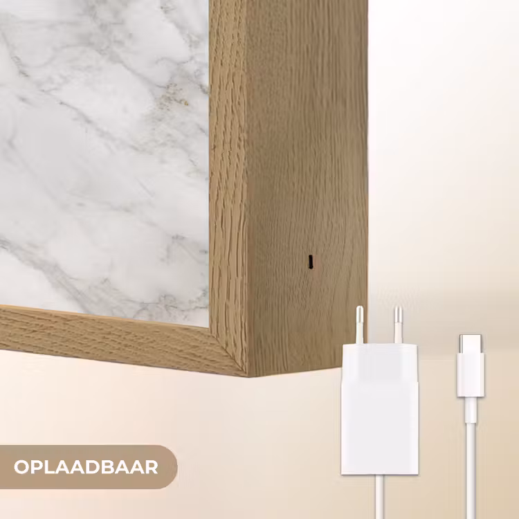 Lightbox - Wandlamp - Grijs - Wit - Marmer — 7