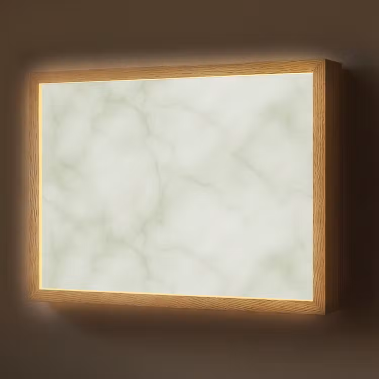 Lightbox - Wandlamp - Groen - Marmer - Aders — 1