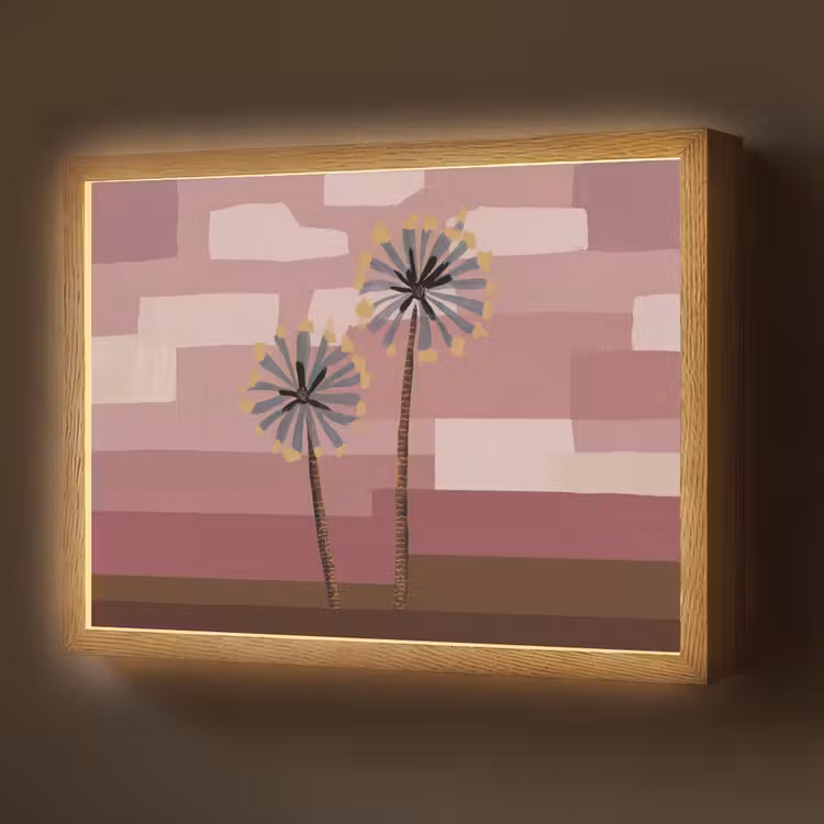 Lightbox - Wandlamp - Illustratie - Bloemen - Vlakken - Abstract — 1