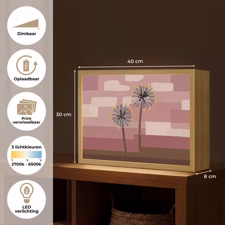 Lightbox - Wandlamp - Illustratie - Bloemen - Vlakken - Abstract — 10