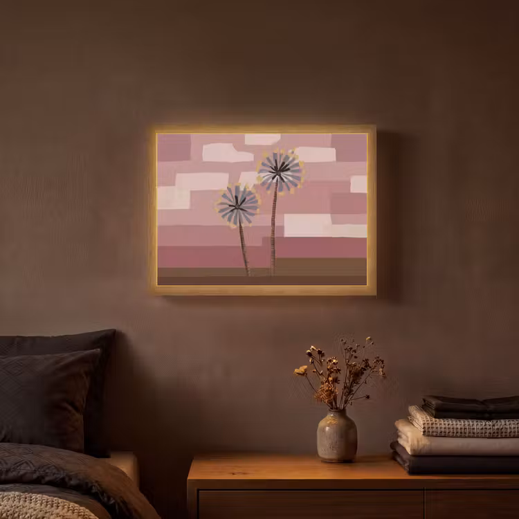 Lightbox - Wandlamp - Illustratie - Bloemen - Vlakken - Abstract — 3