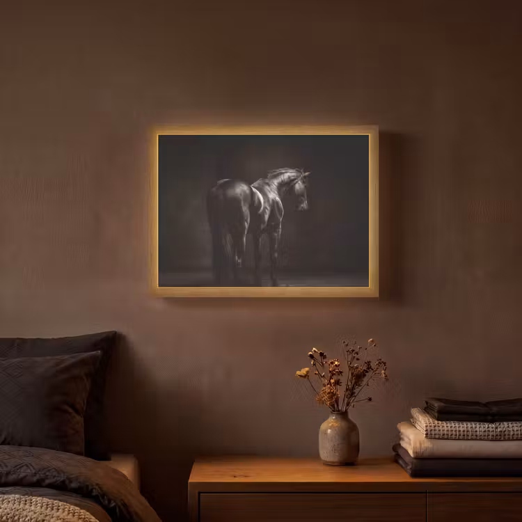 Lightbox - Wandlamp - Krachtig - Paard - Donker — 3