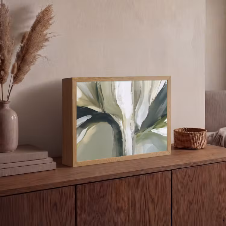 Lightbox - Wandlamp - Natuur - Abstract - Groen - Penseelstreken — 4