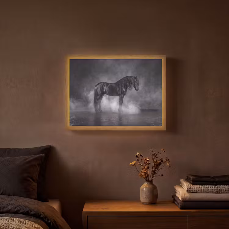 Lightbox - Wandlamp - Paard - Magisch - Zwart — 3
