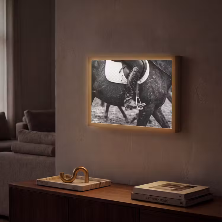 Lightbox - Wandlamp - Paard - Sport - Zwart - Wit — 2
