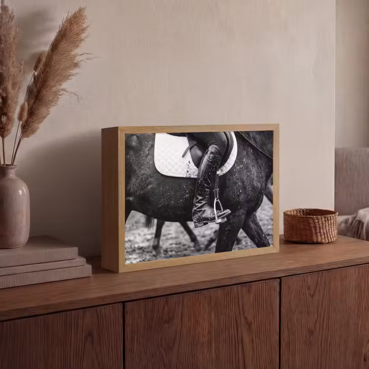 Lightbox - Wandlamp - Paard - Sport - Zwart - Wit — 4