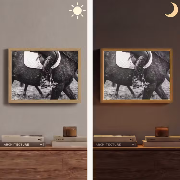 Lightbox - Wandlamp - Paard - Sport - Zwart - Wit — 6