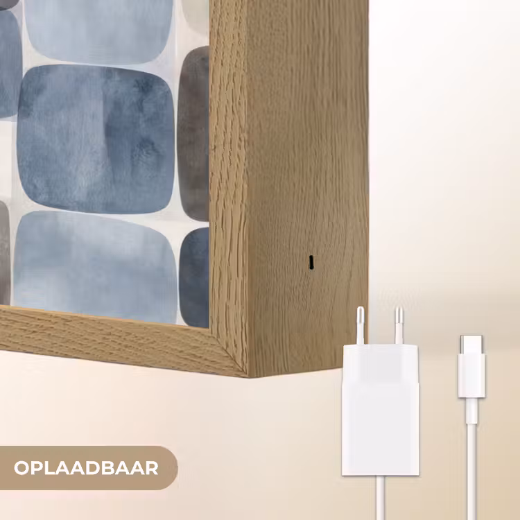 Lightbox - Wandlamp - Patroon - Blauw - Vierkanten — 7