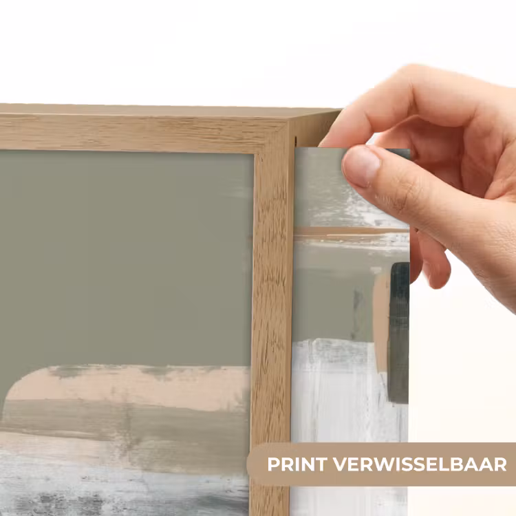 Lightbox - Wandlamp - Penseelstreken - Abstract - Aardetinten — 5