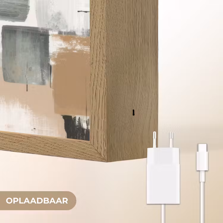 Lightbox - Wandlamp - Penseelstreken - Abstract - Aardetinten — 7