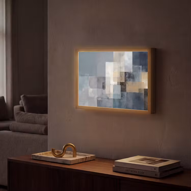 Lightbox - Wandlamp - Rechthoeken - Abstract - Blauw — 2