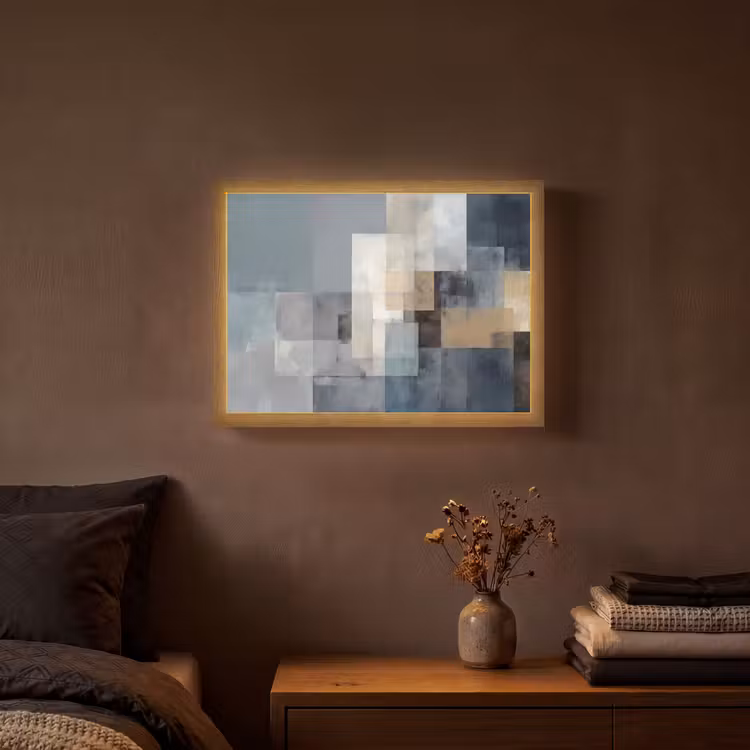 Lightbox - Wandlamp - Rechthoeken - Abstract - Blauw — 3