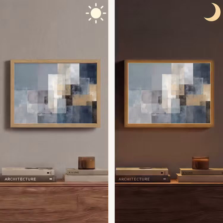 Lightbox - Wandlamp - Rechthoeken - Abstract - Blauw — 6