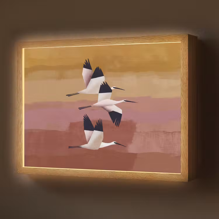 Lightbox - Wandlamp - Vogels - Snavel - Abstract — 1