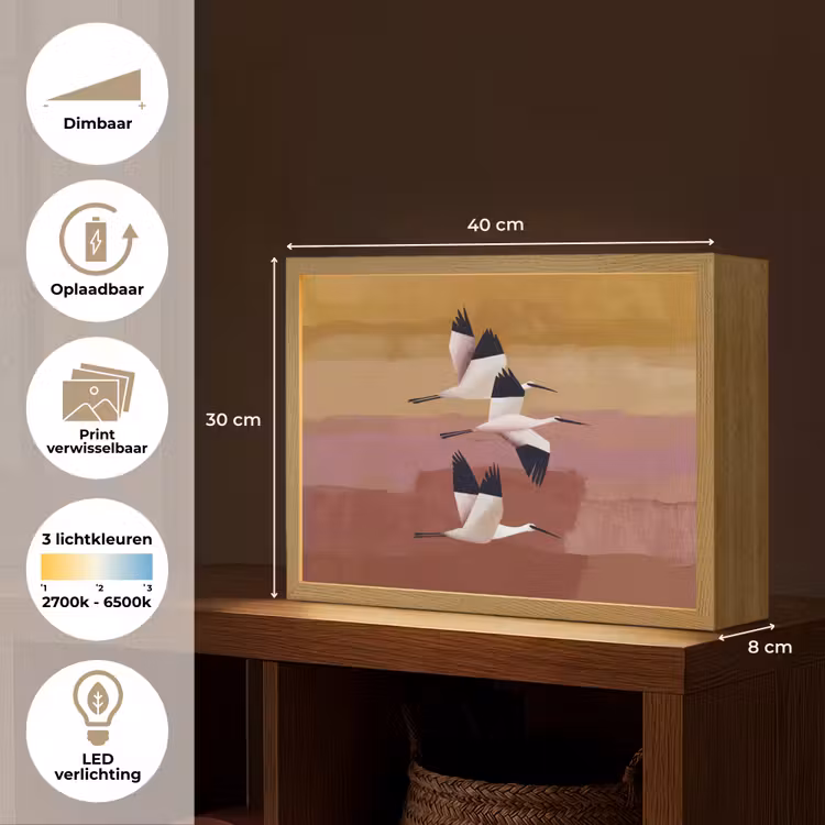 Lightbox - Wandlamp - Vogels - Snavel - Abstract — 10
