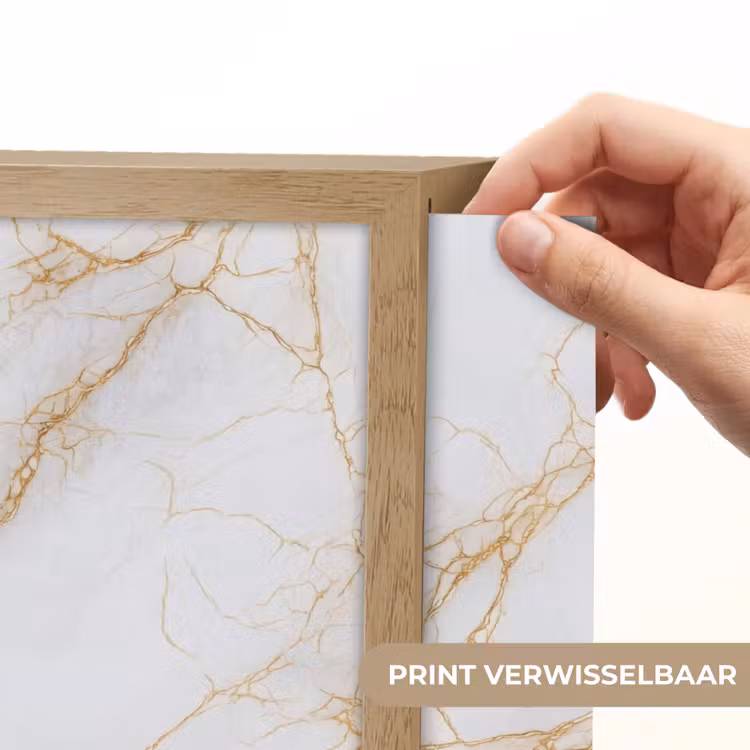 Lightbox - Wandlamp - Wit - Goud - Marmer - Aders — 5