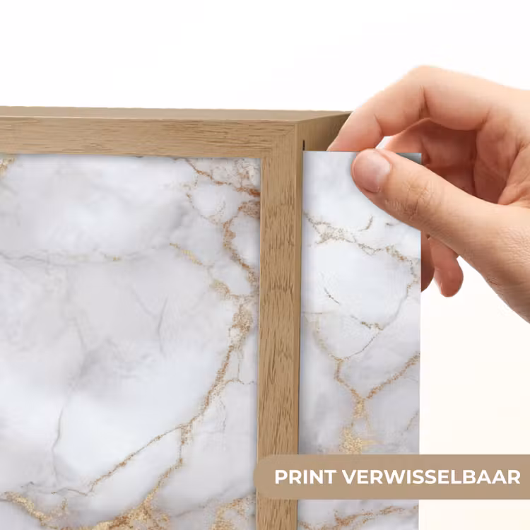 Lightbox - Wandlamp - Wit - Goud - Marmer - Grijs — 5