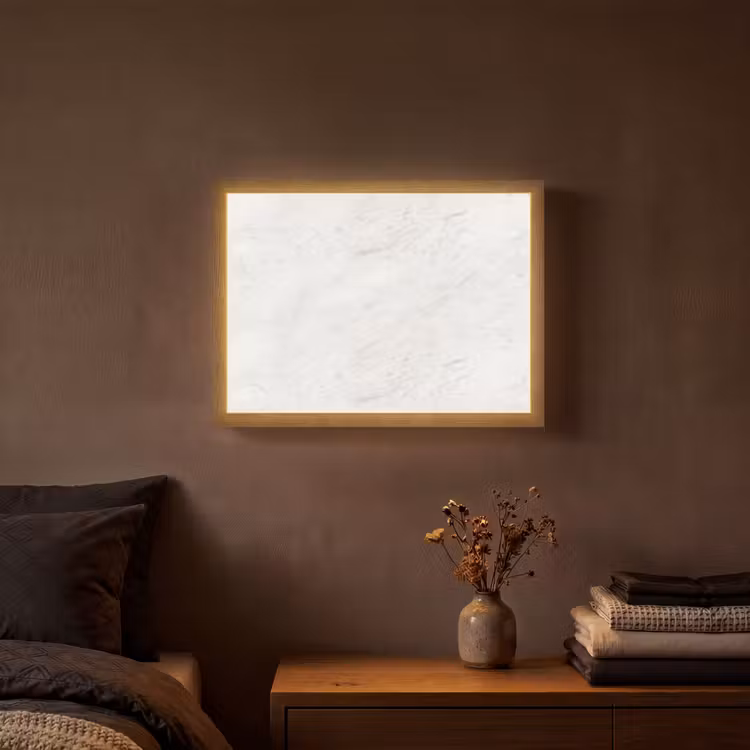 Lightbox - Wandlamp - Wit - Marmer - Grijze aders — 3