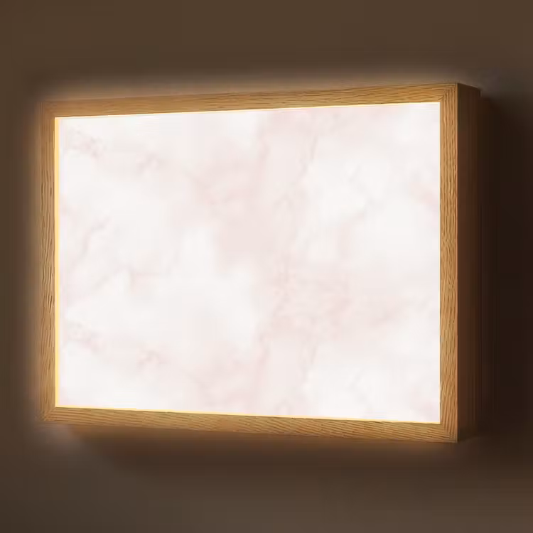 Lightbox - Wandlamp - Wolkenstructuur - Roze - Marmer — 1