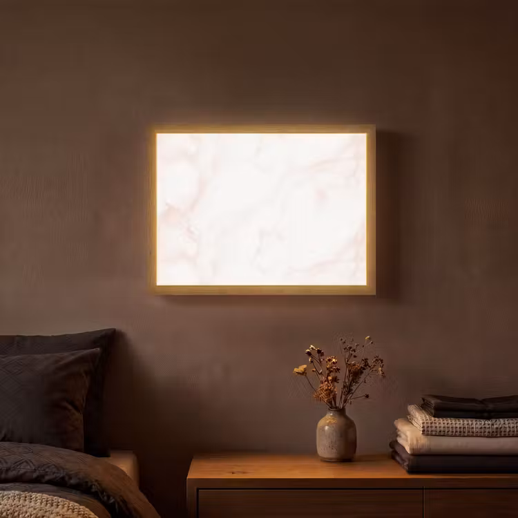 Lightbox - Wandlamp - Zalmroze - Marmer - Aders — 3