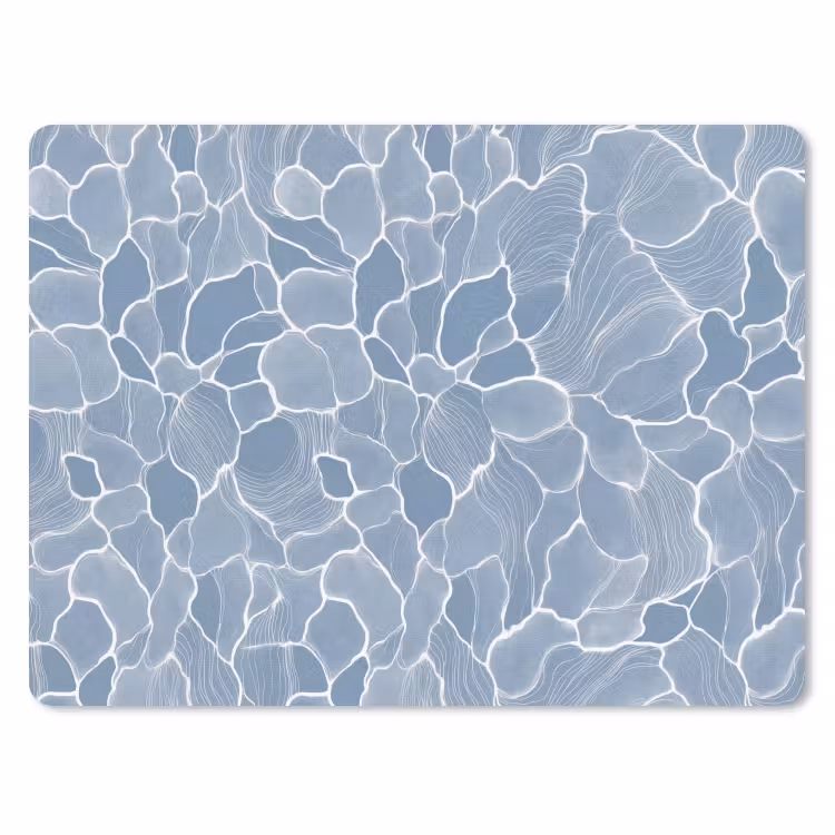 Muismat - Abstract - Blauw - Bladeren — 1