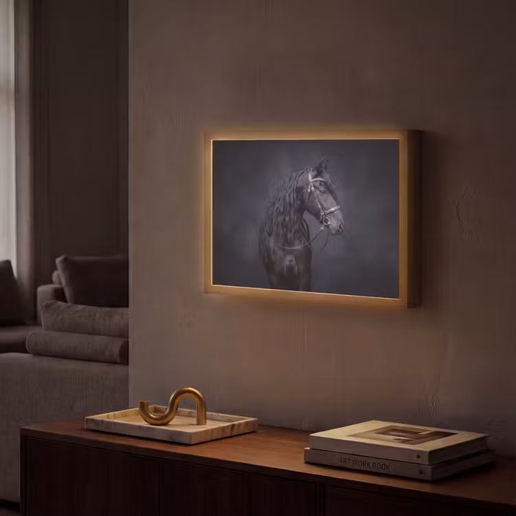 Lightbox - Wandlamp - Portret - Paard - Donker — 2