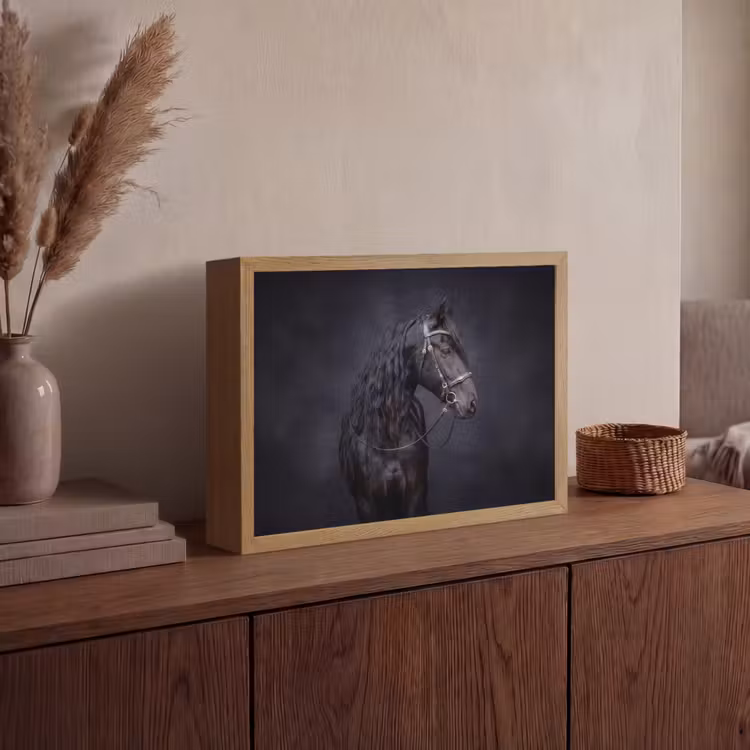 Lightbox - Wandlamp - Portret - Paard - Donker — 4