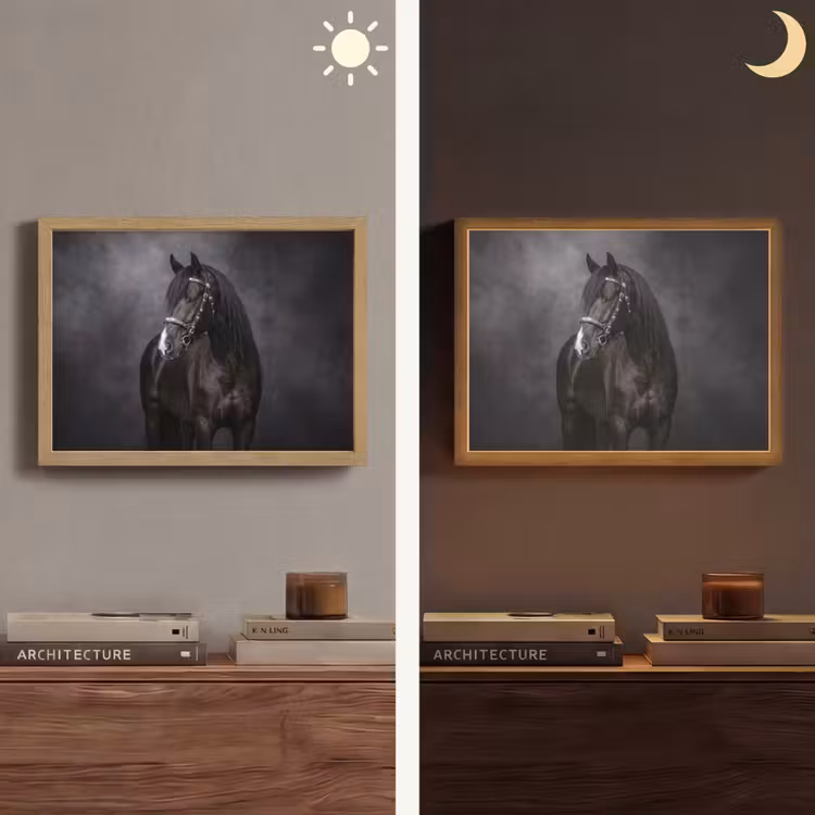 Lightbox - Wandlamp - Portret - Paard - Zwart — 6