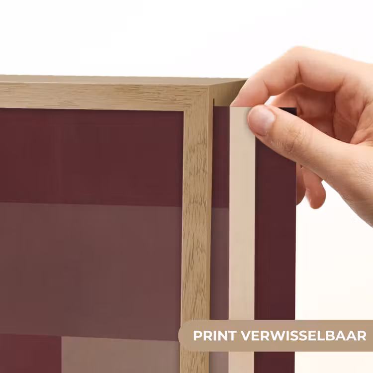 Lightbox - Wandlamp - Vlakken - Abstract - Bordeaux - Lijnen — 5
