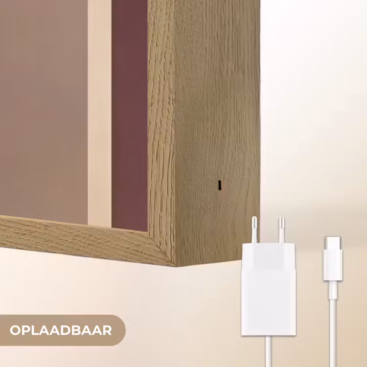 Lightbox - Wandlamp - Vlakken - Abstract - Bordeaux - Lijnen — 7