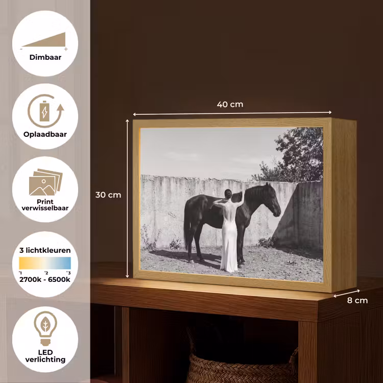 Lightbox - Wandlamp - Vrouw - Paard - Artistiek — 10