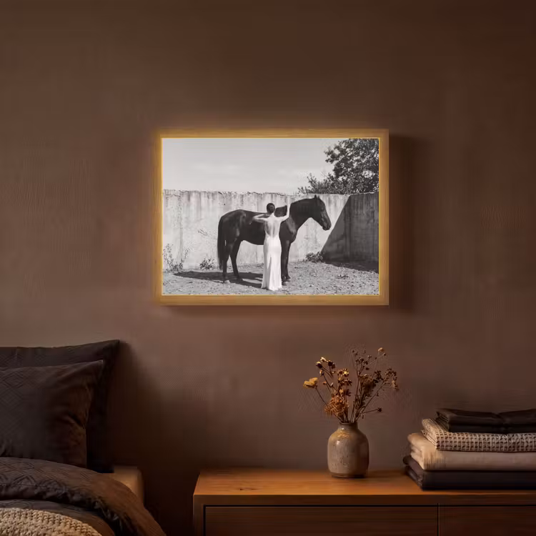 Lightbox - Wandlamp - Vrouw - Paard - Artistiek — 3