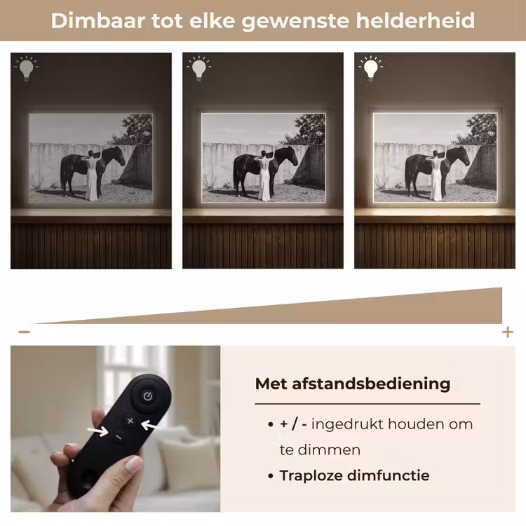 Lightbox - Wandlamp - Vrouw - Paard - Artistiek — 9