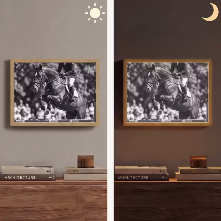 Lightbox - Wandlamp - Springen - Paard - Zwart - Wit — 6