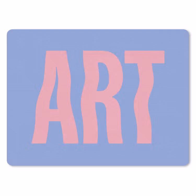 Muismat - Art - Roze - Blauw — 1