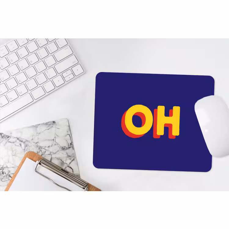 Muismat - Blauw - Geel - OH - Schaduw — 2