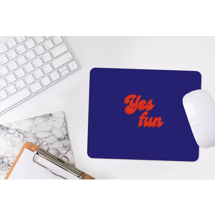 Muismat - Blauw - Rood - Yes fun - 3D — 2