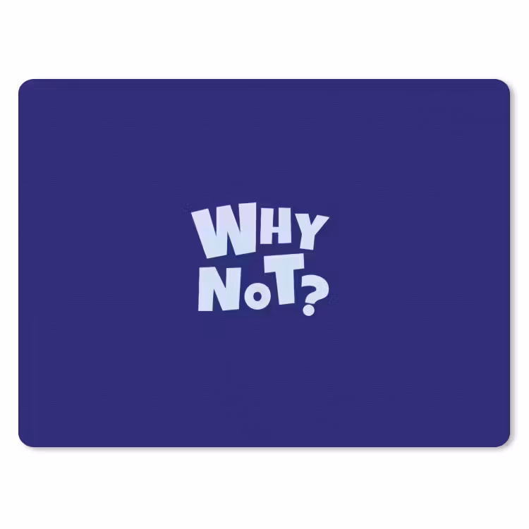 Muismat - Blauw - Why not - Minimalistisch — 1