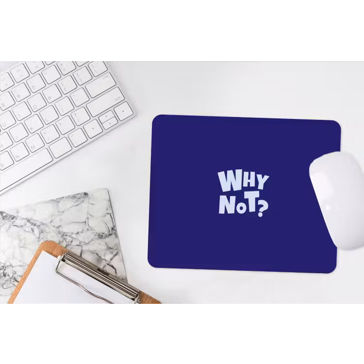 Muismat - Blauw - Why not - Minimalistisch — 2