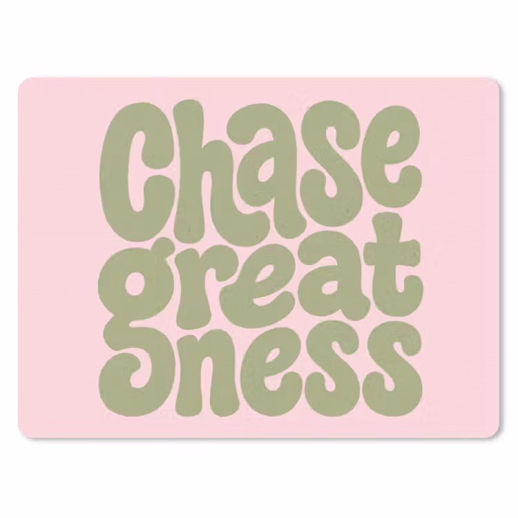 Muismat - Chase greatness - Groen - Roze - Retro — 1