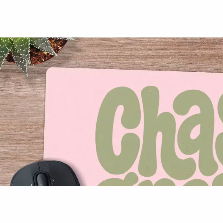 Muismat - Chase greatness - Groen - Roze - Retro — 4