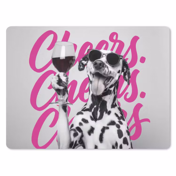 Muismat - Cheers - Hond - Roze - Wijn — 1