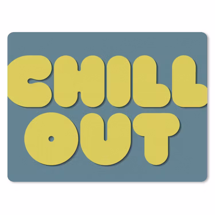 Muismat - Chill out - Geel - Blauw — 1
