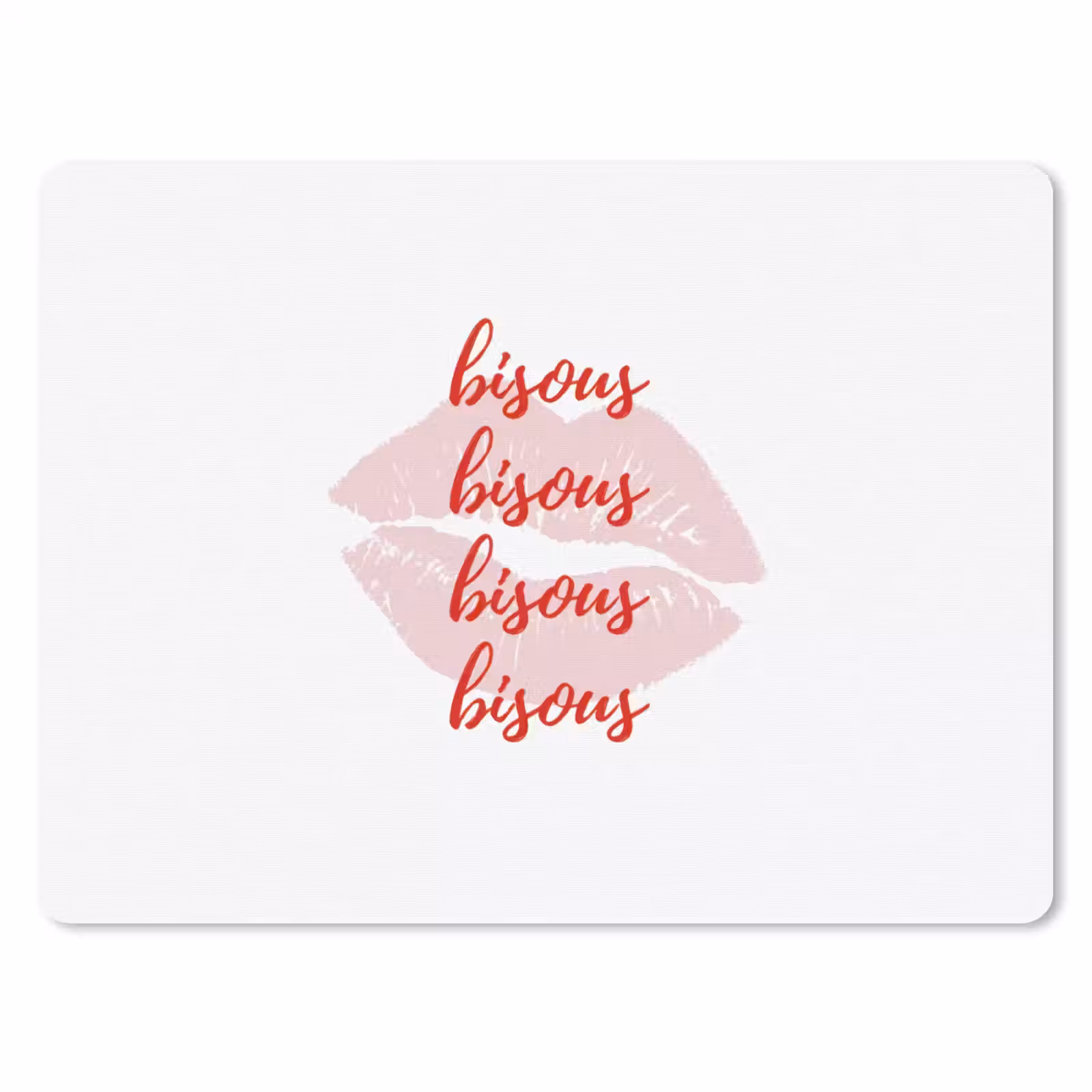 Muismat - Bisous - Lip - Wit - Rood — 1