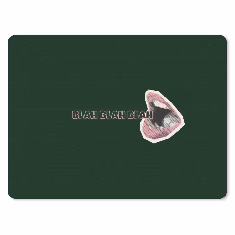 Muismat - BLAH BLAH BLAH - Mond - Groen — 1