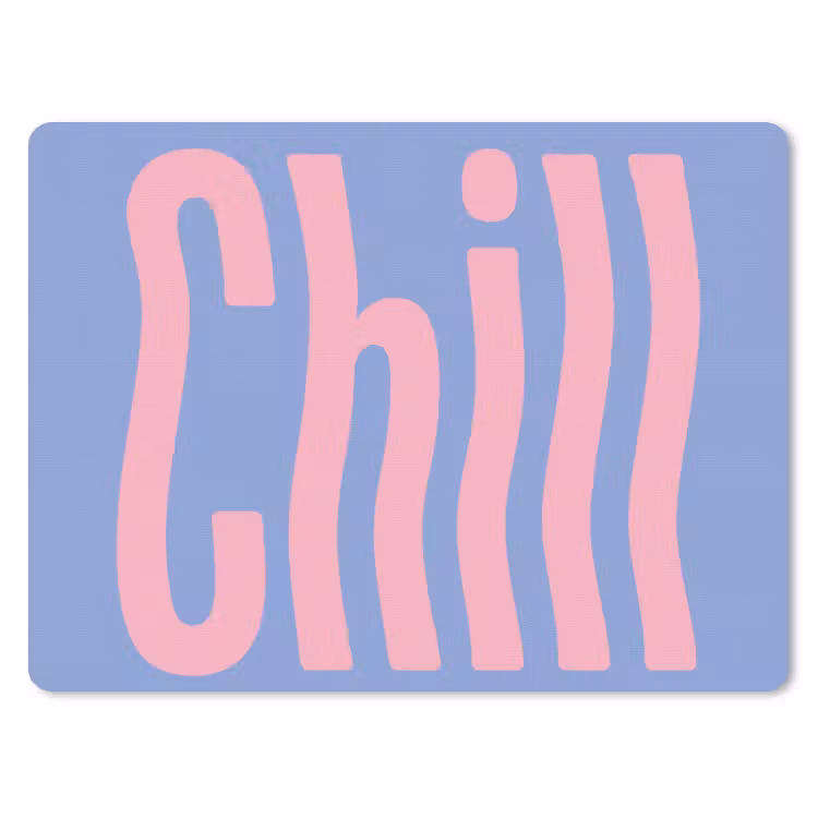 Muismat - Chill - Roze - Blauw - Golvend — 1
