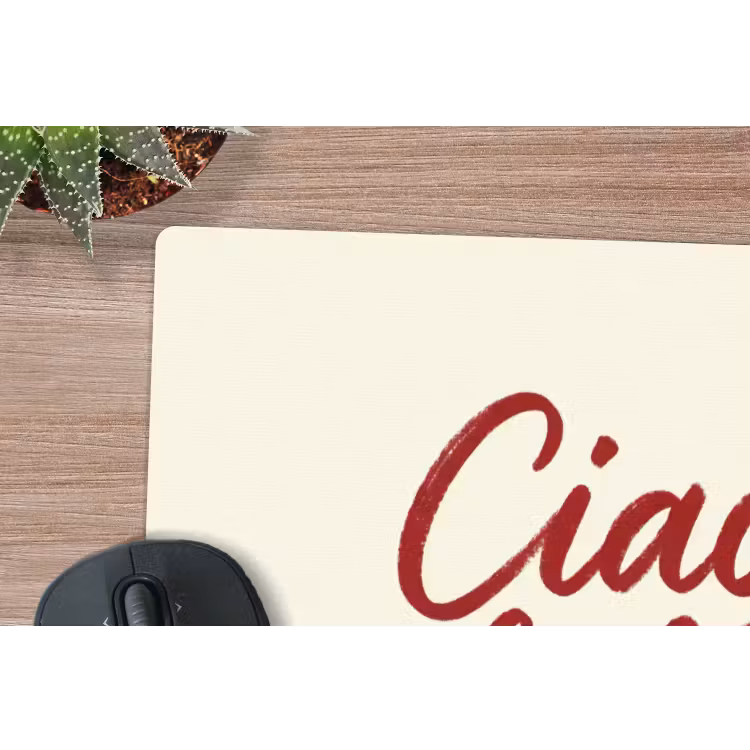 Muismat - Ciao bella - Rood - Wit - Minimalistisch — 4