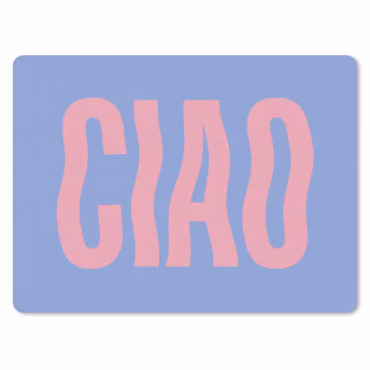 Muismat - Ciao - Roze - Blauw - Golvend — 1